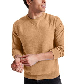 【送料無料】 オルタナティヴ アパレル メンズ パーカー・スウェット アウター HANES ORIGINAL Men's Triblend French Terry Crewneck Sweatshirt Acorn Brown PE Heather