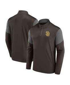 �t�@�i�e�B�N�X �����Y �g�b�v�X �V���c ���S Fanatics Men's Brown San Diego Padres Logo Quarter-Zip Top Brown �u���E��