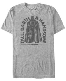 【送料無料】 フィフスサン メンズ Tシャツ トップス Star Wars Men's Classic Darth Vader Tall Darth And Handsome Short Sleeve T-Shirt Gray