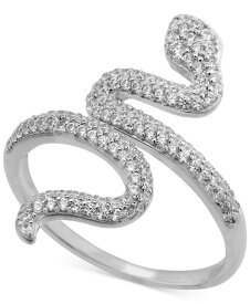 【送料無料】 ジャーニ ベルニーニ レディース リング アクセサリー Cubic Zirconia Snake Ring in Sterling Silver Sterling Silver