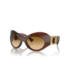 【送料無料】 ヴェルサーチ レディース サングラス・アイウェア アクセサリー Women's Sunglasses Gradient VE4462 Transparent Brown