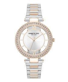 【送料無料】 ケネスコール レディース 腕時計 アクセサリー Women's Transparency Two-Tone Silver-Tone Gold-Tone Rose Stainless Steel Watch 34mm Tt Silver, Gold Rose