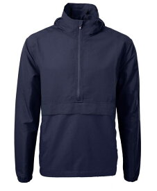 カッターアンドバック メンズ アウター ジャケット・ブルゾン ニット ジャケット Cutter & Buck Cutter Buck Charter Eco Knit Recycled Mens Anorak Jacket Navy blue ネイビー