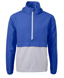 カッターアンドバック メンズ アウター ジャケット・ブルゾン ニット ジャケット Cutter & Buck Cutter Buck Charter Eco Knit Recycled Mens Anorak Jacket Tour blue/polished ブルー