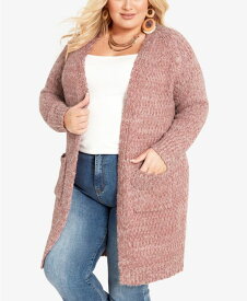 【送料無料】 アベニュー レディース ニット・セーター カーディガン アウター Plus Size Amelia Cardigan Sweater Blush
