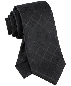 �J���o���N���C�� �����Y �A�N�Z�T���[ �l�N�^�C Calvin Klein Men's Herringbone Grid Tie Black �u���b�N