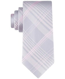 【送料無料】 カルバンクライン メンズ ネクタイ アクセサリー Men's Ari Plaid Tie Silver/pink