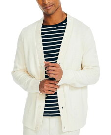 【送料無料】 ナウティカ メンズ ニット・セーター カーディガン アウター Men's Textured Anchor Button-Front Long Sleeve Cardigan Sweater Natural