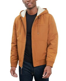 【送料無料】 ラッキーブランド メンズ ジャケット・ブルゾン アウター Men's Fleece-Lined Zip-Front Hooded Jacket Tobacco