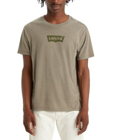 【送料無料】 リーバイス メンズ Tシャツ トップス Men's Classic-Fit Batwing Logo Short Sleeve Crewneck T-Shirt Smokey Olive