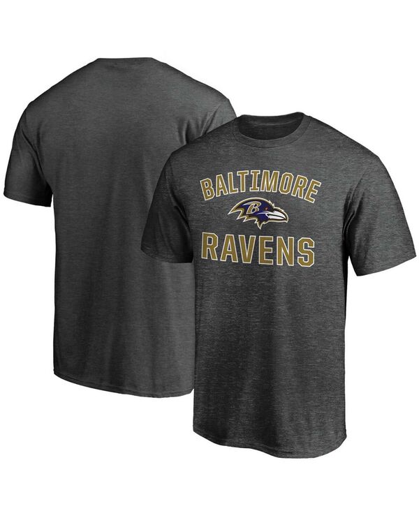 【送料無料】 ファナティクス メンズ Tシャツ トップス Men´s Heathered Charcoal Baltimore Ravens Victory Arch T-shirt Heather Charcoal