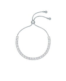 【送料無料】 テッドベーカー レディース ブレスレット・バングル・アンクレット アクセサリー MELRAH: Crystal Adjustable Tennis Bracelet For Women Silver