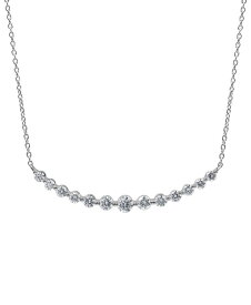 【送料無料】 バッジェリーミシュカ レディース ネックレス・チョーカー・ペンダントトップ アクセサリー Lab Grown Diamond Curved Bar Collar Necklace (1 ct. t.w.) in 14k White Gold 16" + 2" extender White Gold