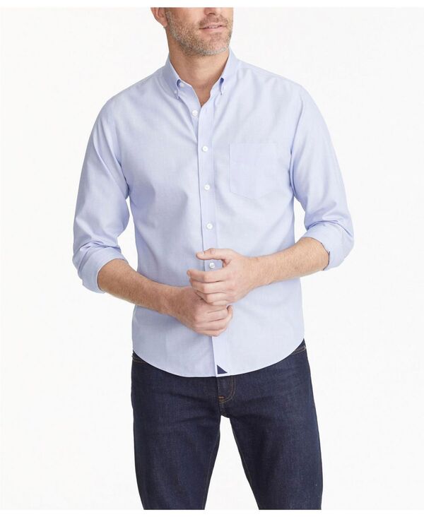 【送料無料】 アンタックイット メンズ シャツ トップス UNTUCK it Men's Regular Fit Wrinkle-Free Hillside Select Button Up Shirt Blue：ReVida
