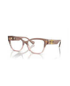 【送料無料】 ヴェルサーチ レディース サングラス・アイウェア アクセサリー Women's Eyeglasses VE3347 Pink Transparent