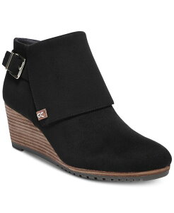 �h�N�^�[�E�V���[�� ���f�B�[�X �V���[�Y �u�[�c�E���C���u�[�c Dr. Scholl's Women's Create Wedge Booties Black Fabric �u���b�N