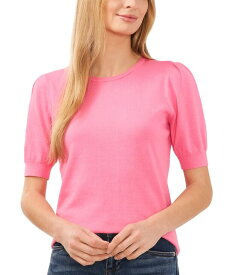 【送料無料】 セセ レディース ニット・セーター アウター Women's Crewneck Puff Sleeve Cotton Sweater Pink Punch