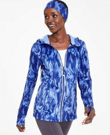 【送料無料】 イデオロギー レディース ジャケット・ブルゾン アウター Women's Full-Zip Jacket and Headband Set Blue Boulder
