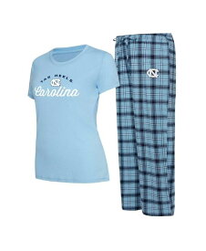 【送料無料】 コンセプツ スポーツ レディース ナイトウェア アンダーウェア Women's Carolina Blue Navy North Carolina Tar Heels Arctic T-shirt and Flannel Pants Sleep Set Carolina Blue, Navy