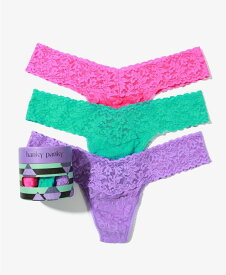 【送料無料】 ハンキーパンキー レディース パンツ アンダーウェア Women's Holiday 3 Pack Low Rise Thong Underwear Passionate Pink, Seafoam Blue, Electric Orchid