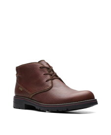 【送料無料】 クラークス メンズ ブーツ・レインブーツ シューズ Men's Collection Morris Peak Leather Chukka Boots Brown Tumbled Leather
