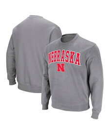 【送料無料】 コロシアム メンズ パーカー・スウェット アウター Men's Heather Gray Nebraska Huskers Arch & Logo Pullover Sweatshirt Heather Gray