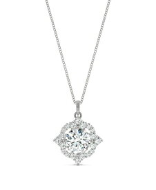 【送料無料】 チャールズ アンド コルバード レディース ネックレス・チョーカー・ペンダントトップ アクセサリー Moissanite Halo Pendant Necklace (1 3/8 ct. t.w. Diamond Equivalent) in 14k White Gold White Gold