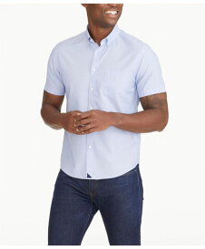 【送料無料】 アンタックイット メンズ シャツ トップス UNTUCK it Men's Slim Fit Wrinkle-Free Short-Sleeve Hillstowe Button Up Shirt Blue