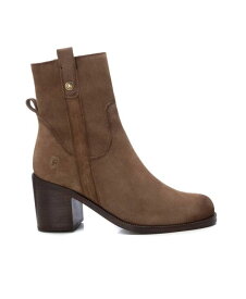 【送料無料】 キシタイ レディース ブーツ・レインブーツ シューズ Women's Suede Block Heel Boots Carmela By XTI Taupe