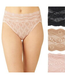 【送料無料】 ビーテンプテッド レディース パンツ アンダーウェア Women's 3-Pk. Lace Kiss High-Leg Underwear 970882 Rose Smoke/ Au Natural/ Night