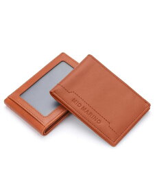 【送料無料】 ミオマリオ メンズ 財布 アクセサリー Men's Stitched Bifold Leather Wallet Medium Brown