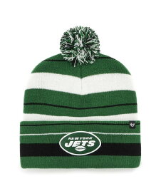 【送料無料】 47ブランド メンズ 帽子 アクセサリー Men's Green New York Jets Powerline Cuffed Knit Hat with Pom Green