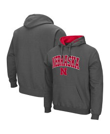 【送料無料】 コロシアム メンズ パーカー・スウェット フーディー アウター Men's Charcoal Nebraska Huskers Arch and Logo 3.0 Pullover Hoodie Charcoal