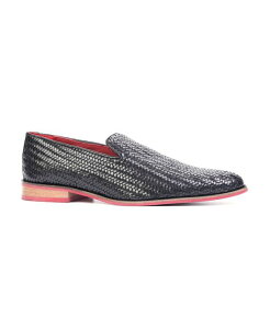 yz JXT^i Y Xb|E[t@[ V[Y Men's Gibson Weave Loafers Black