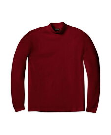【送料無料】 スコットバーバー メンズ Tシャツ トップス Men's Pima Mock Turtleneck T-Shirt Burgundy