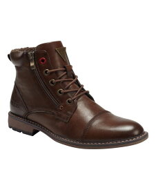 【送料無料】 ゲス メンズ ブーツ・レインブーツ シューズ Men's Samwell Cap Toe Lace Up Casual Boots Brown