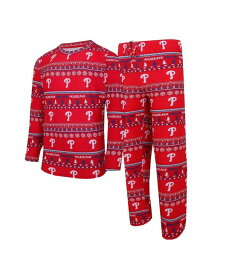 【送料無料】 コンセプツ スポーツ メンズ ニット・セーター アウター Men's Red Philadelphia Phillies Knit Ugly Sweater Long Sleeve Top and Pants Set Red