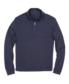 【送料無料】 スコットバーバー メンズ パーカー・スウェット アウター Men's Stripe Zip Mock Sweatshirt Navy