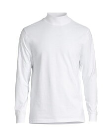 【送料無料】 ランズエンド メンズ Tシャツ トップス Men's Big & Tall Super-T Mock Turtleneck T-Shirt White