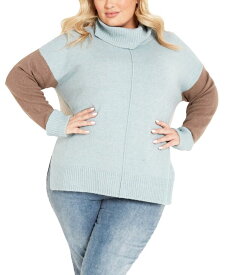 【送料無料】 アベニュー レディース ニット・セーター アウター Plus Size Riley High Low Sweater Blue Marle