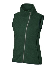 【送料無料】 カッターアンドバック レディース ジャケット・ブルゾン アウター Mainsail Women Plus Size Sweater Knit Asymmetrical Vest Hunter heather