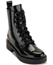 【送料無料】 ダナ キャラン ニューヨーク レディース ブーツ・レインブーツ シューズ Women's Talma Lace-Up Combat Boots Black