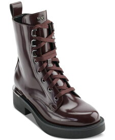 【送料無料】 ダナ キャラン ニューヨーク レディース ブーツ・レインブーツ シューズ Women's Talma Lace-Up Combat Boots Bordeaux