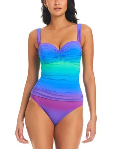 yz u[bhr[eB[ fB[X ㉺Zbg  Women's Heat Of The Moment Shirred Bandeau One-Piece Swimsuit Multi