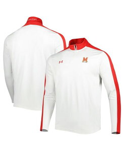 A_[A[}[ Y AE^[ WPbgEu] bNlbN WPbg Under Armour Men's White Maryland Terrapins Lightweight Mock Neck Performance Quarter-Zip Jacket White zCg