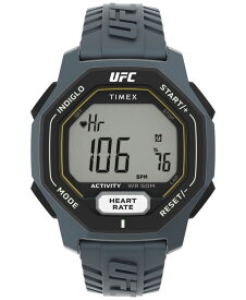 【送料無料】 タイメックス メンズ 腕時計 アクセサリー UFC Men's Spark Digital Gray Polyurethane Watch 46mm Gray
