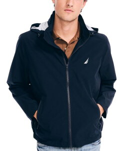 �i�E�e�B�J �����Y �A�E�^�[ �W���P�b�g�E�u���]�� �W���P�b�g Nautica Men �f s Classic Rainbreaker Hooded Zip-Front Lightweight Jacket Navy �l�C�r�[