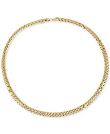 【送料無料】 イタリアン ゴールド レディース ネックレス・チョーカー・ペンダントトップ アクセサリー Polished Woven Link 17" Chain Necklace in 14k Gold Yellow Gold