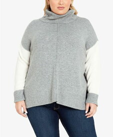 【送料無料】 アベニュー レディース ニット・セーター アウター Plus Size Riley High Low Sweater Gray Marle