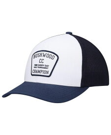 【送料無料】 トラビス・マシュー メンズ 帽子 アクセサリー Men's White Navy Presidential Suite Trucker Snapback Hat White, Navy